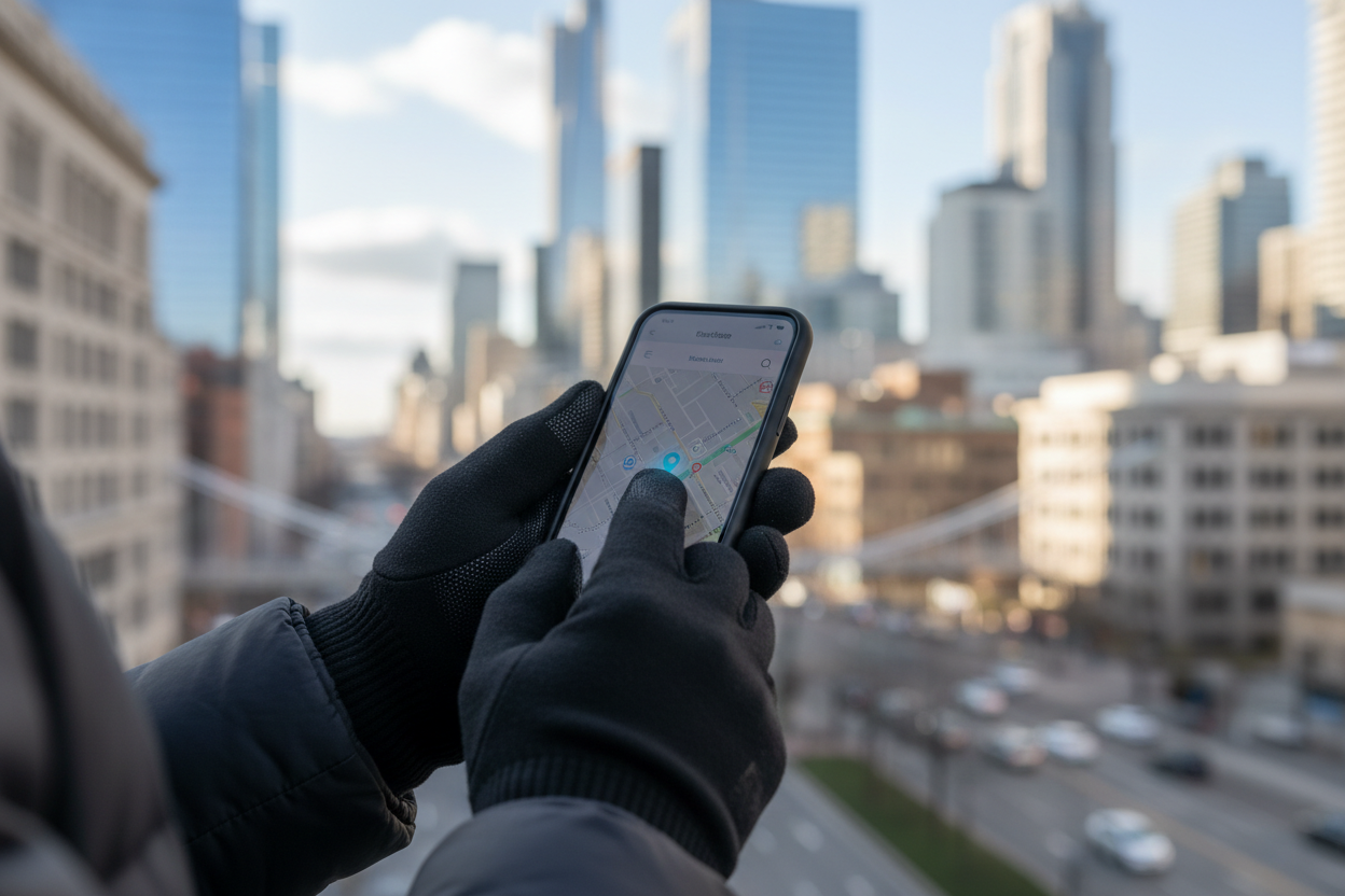 PERSON WEARING IT IN HAND WITH BG CITY 